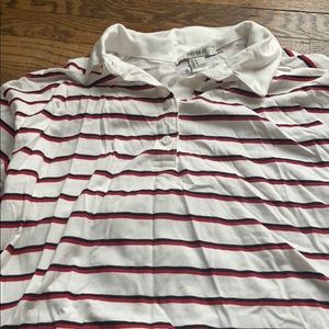 forever 21 collared cropped shirt